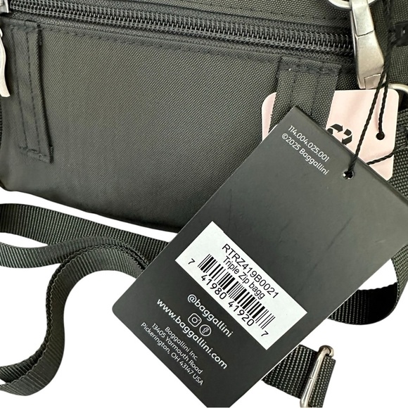 Baggallini Gray Convertible Triple Zip Crossbody - Picture 12 of 12